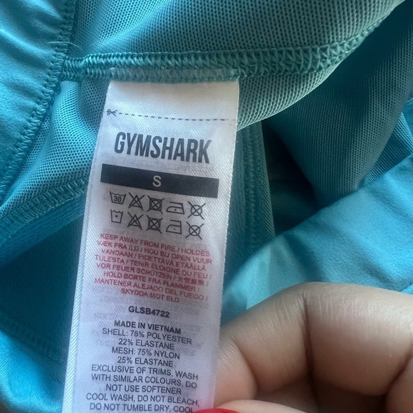Turquoise Gym Shark Racerback Sports Bra - Size S - Great Condition! - Picture 7 of 7